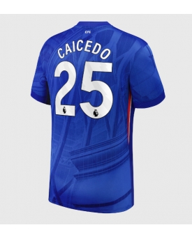 Chelsea Moises Caicedo #25 Maglia Gara Casa Repliche 2025-26 Maniche Corte